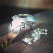 Platinum art deco ring design 5b