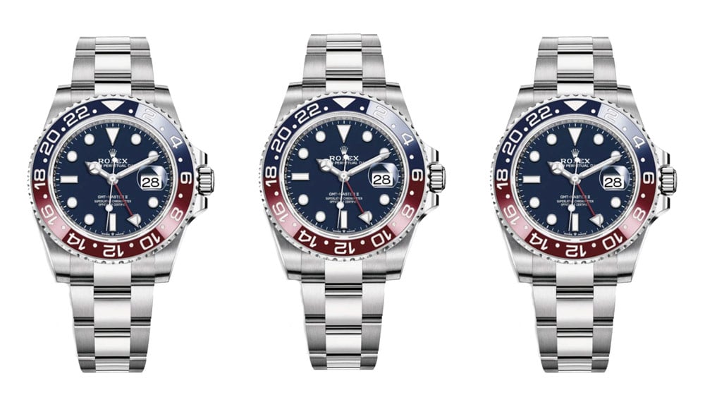 rolex gmt pepsi on wrist