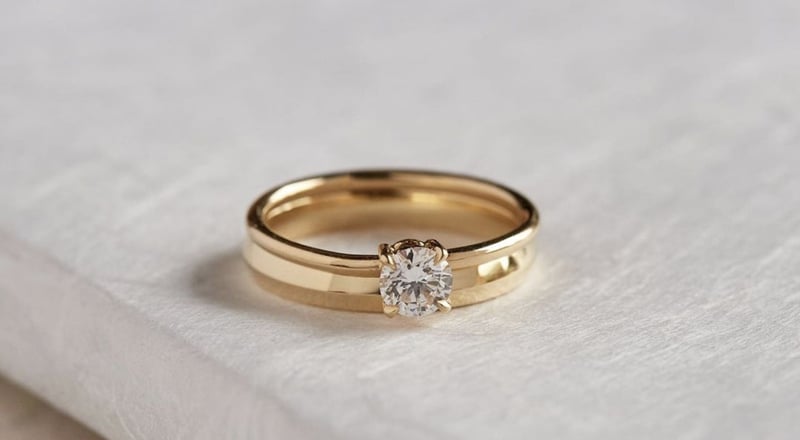 petite solitaire diamond ring