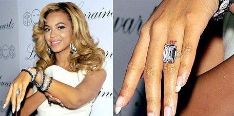 beyonce wedding ring diamond