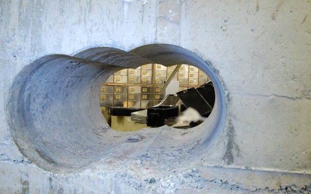 Hatton Garden Heist Drill hole safe